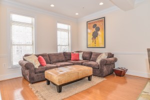 Living room has a gas fireplace too. 