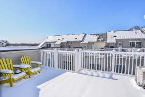 Roof top terrace. Great for barbecues. The snow is all gone now. Welcome Spring!