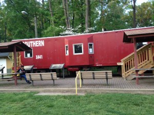 The railroad car at Blumont Junction